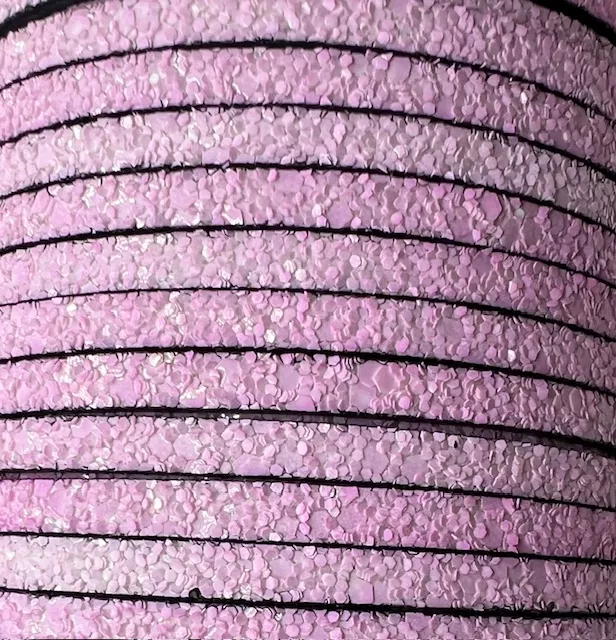 Glitter sablé 5mm. - Rose