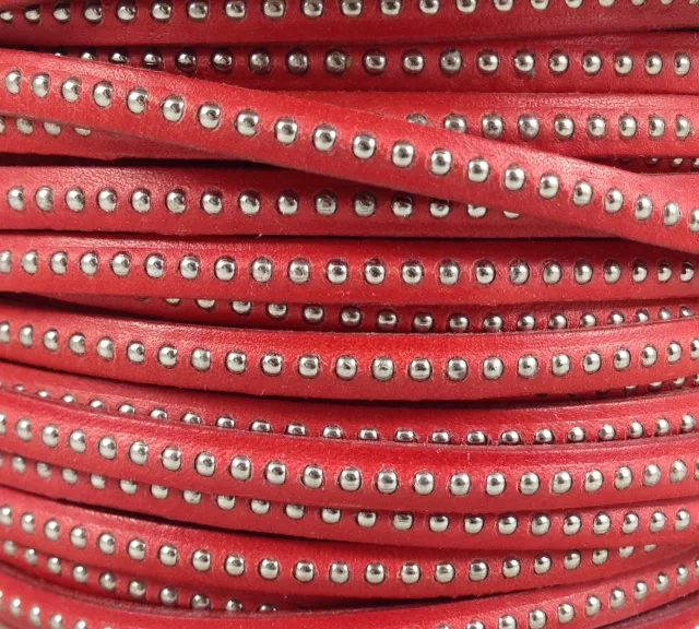 CUIR BILLES 6MM - Rose fuchsia Corail