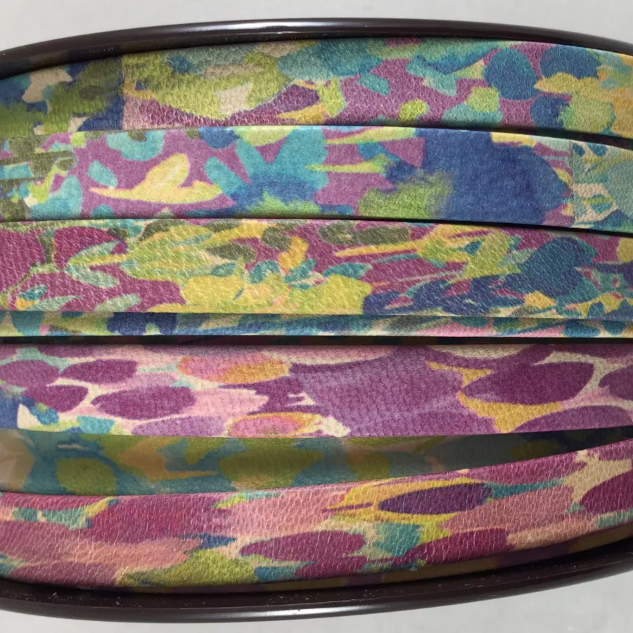 Cuir de chèvre 10 mm avec motif-séries limitées - Kaki