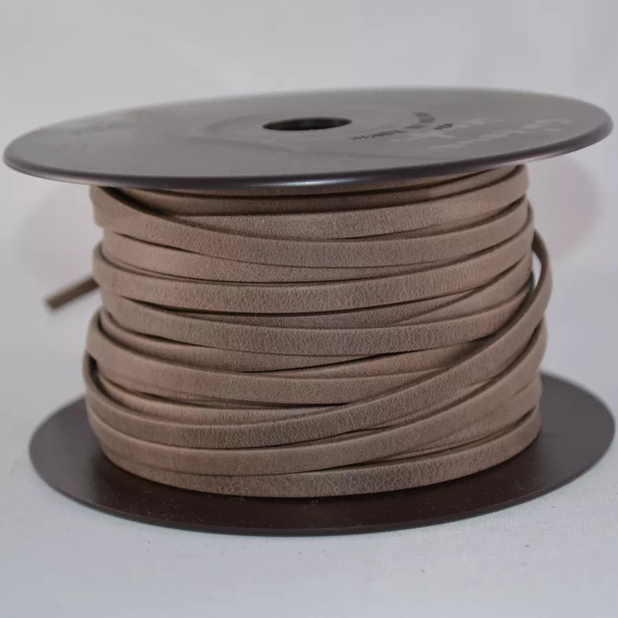 Cuir de chèvre 3mm doublé-NOUVELLES COULEURS - Bison (marron foncé)