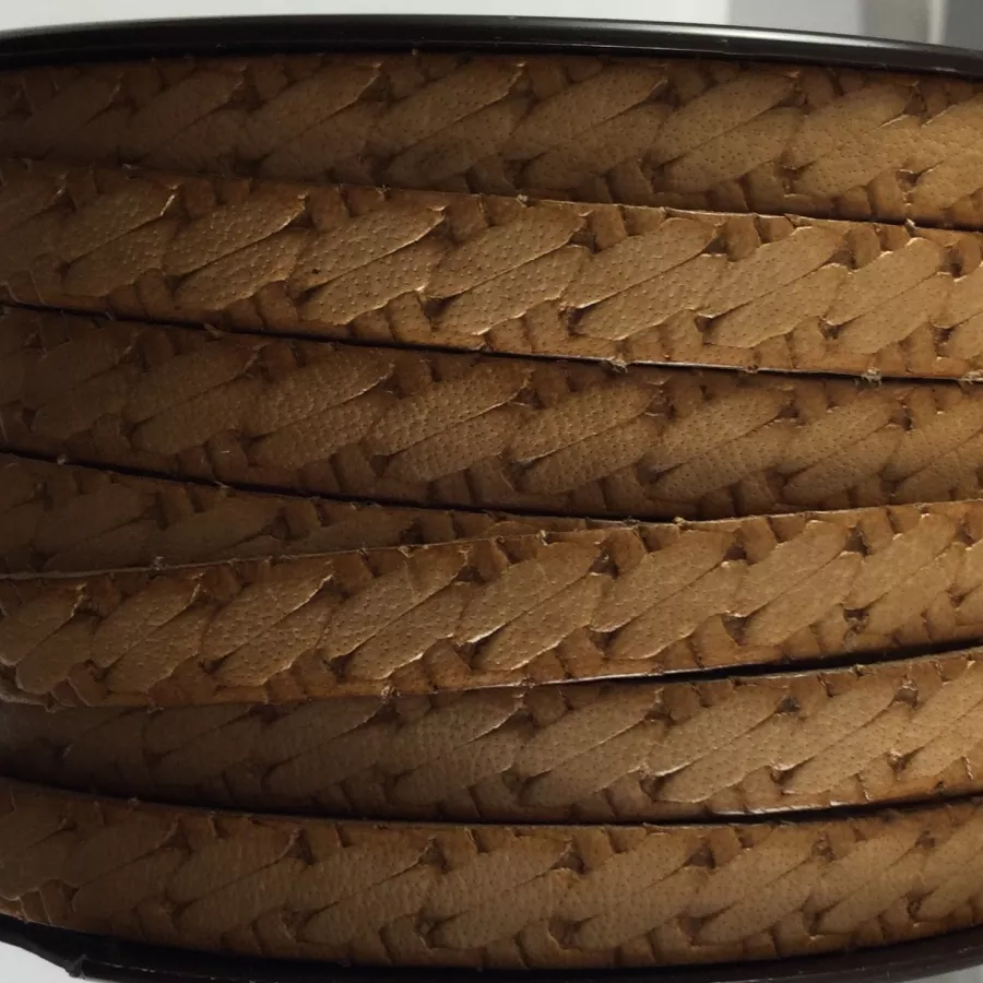 Cuir 10mm point couture - Marron clair