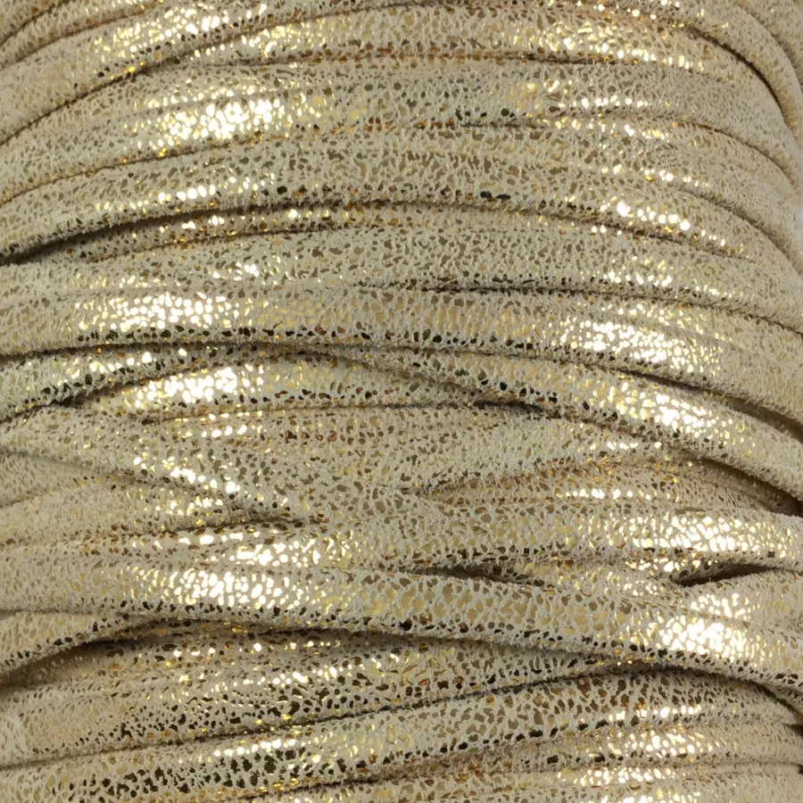 cuir SKIA-New age cousu 5mm - Or