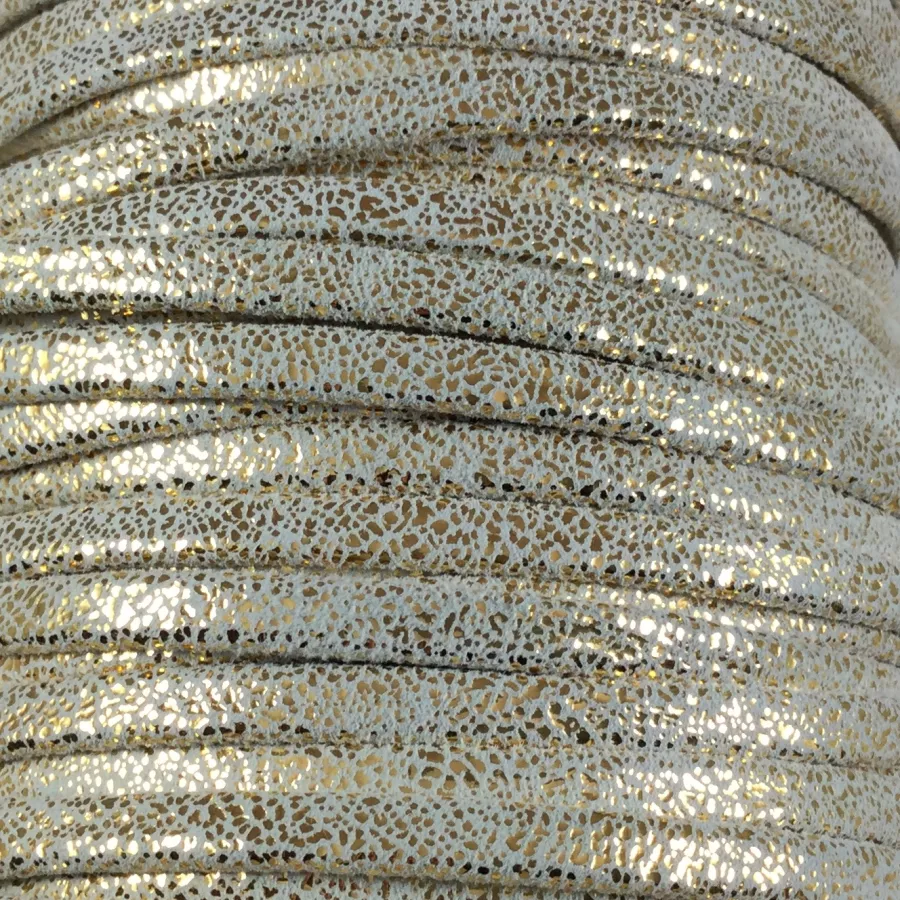 cuir SKIA-New age cousu 5mm - Jaune