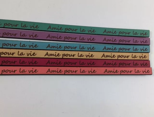Cuir écriture laser AMIE POUR LA VIE - Vert d'eau