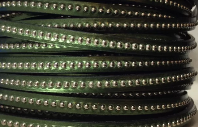 Cuir bille metalisé - Vert