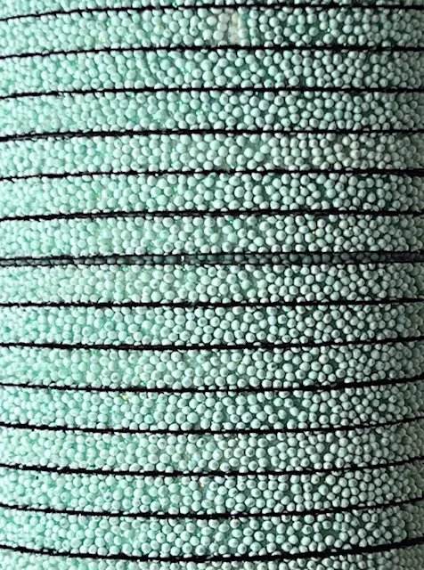 lanière caviar 5mm - Vert d'eau