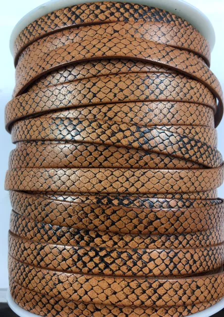 CUIR DE VEAU 10MM MOTIF ECAILLE - Camel