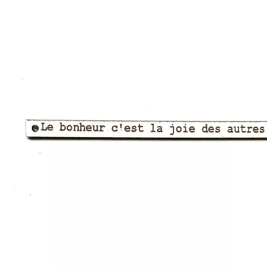 Le Bonheur, c'est la Joie des autres - Blanc