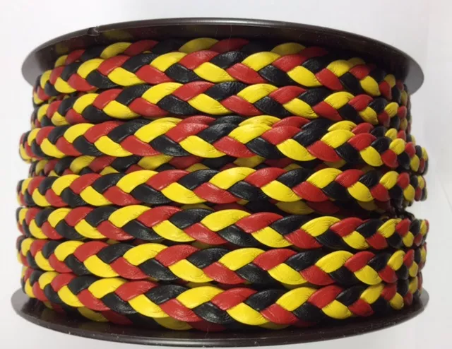 tressé 6mm double face DRAPEAUX pour Coupe du monde  - Rouge