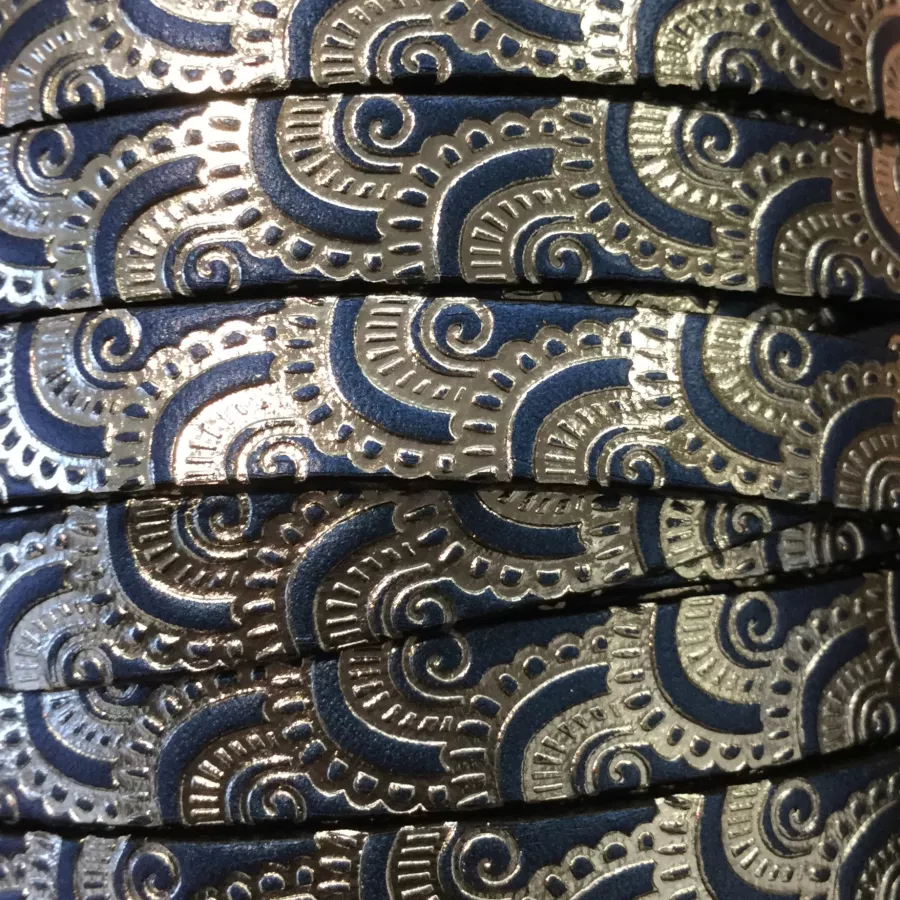 Cuir DE VEAU 10MM BLOMST - Bleu