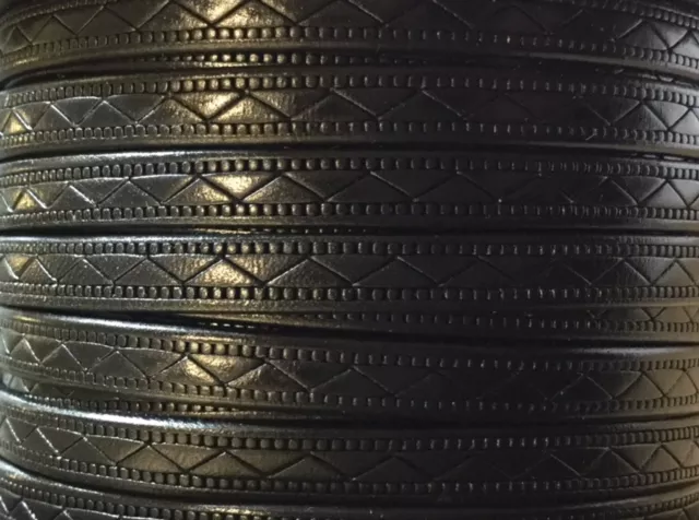 Cuir de veau 8mm avec motif - Noir