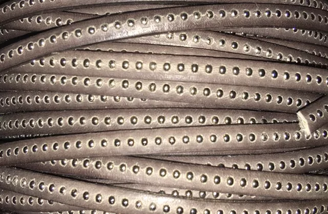 CUIR BILLES 6MM - Gris foncé