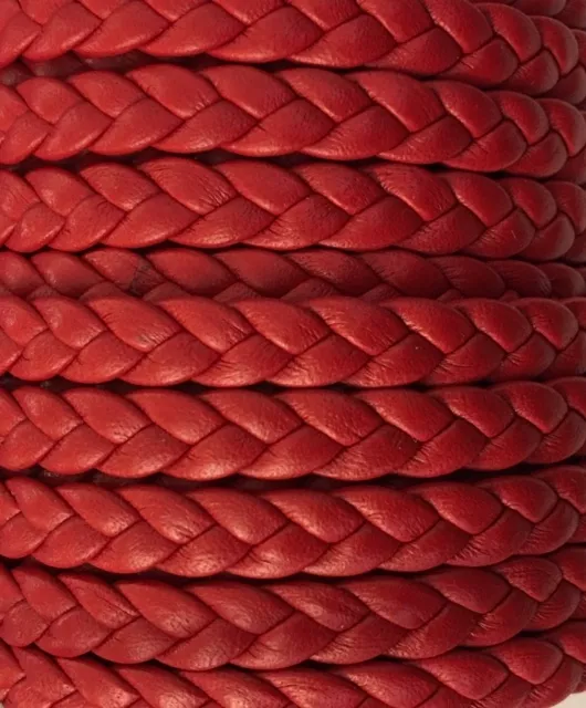 Tressé chevre double face 3x3 - Rouge