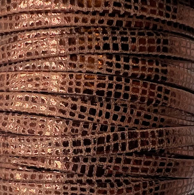 Cuir 5 mm Balade ecossaise - Cuivre métallisé