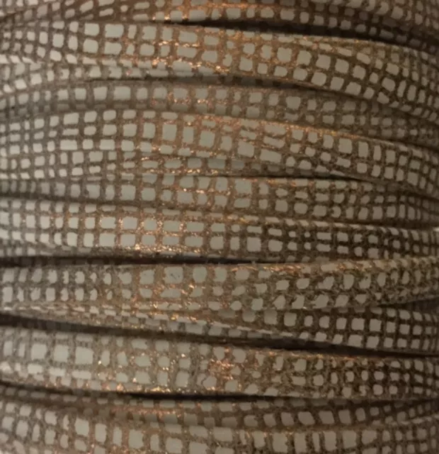 cuir 5mm WHITE LOVE - Bronze