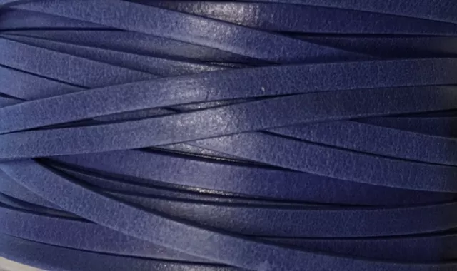 Cuir de chèvre 3mm doublé-NOUVELLES COULEURS - Bleu Capri Denver