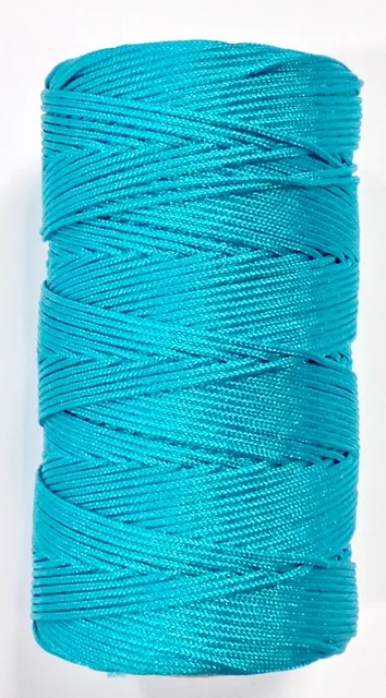 fils polyester pour macramé etc... - Bleu turquoise