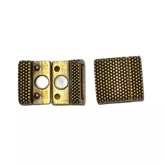 Fermoir aimanté 15mm diamanté - Bronze