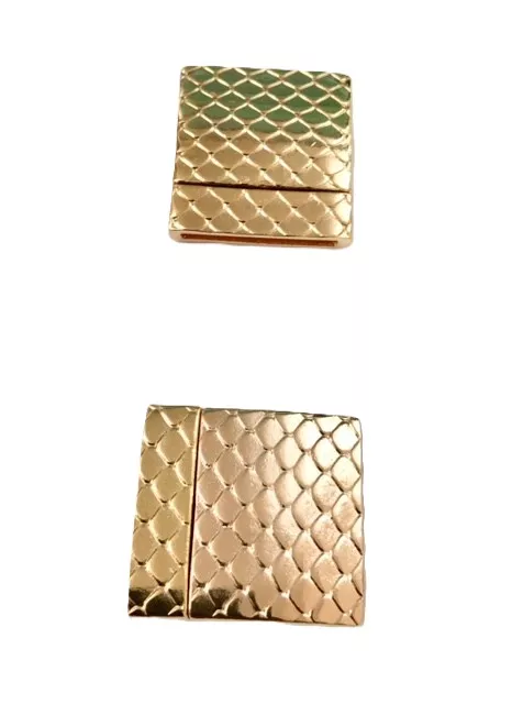 Fermoir aimanté 20mm en étain motif serpent - Or