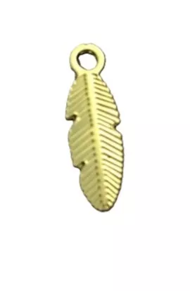 Pendant plume en laiton plaqué argent ou or - Or