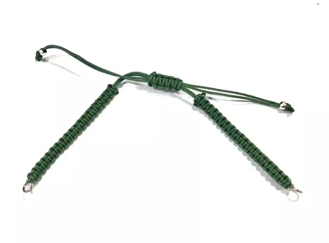 bracelet macramé prêt à l'emploi - Kaki