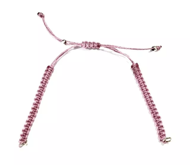 bracelet macramé prêt à l'emploi - Lilas