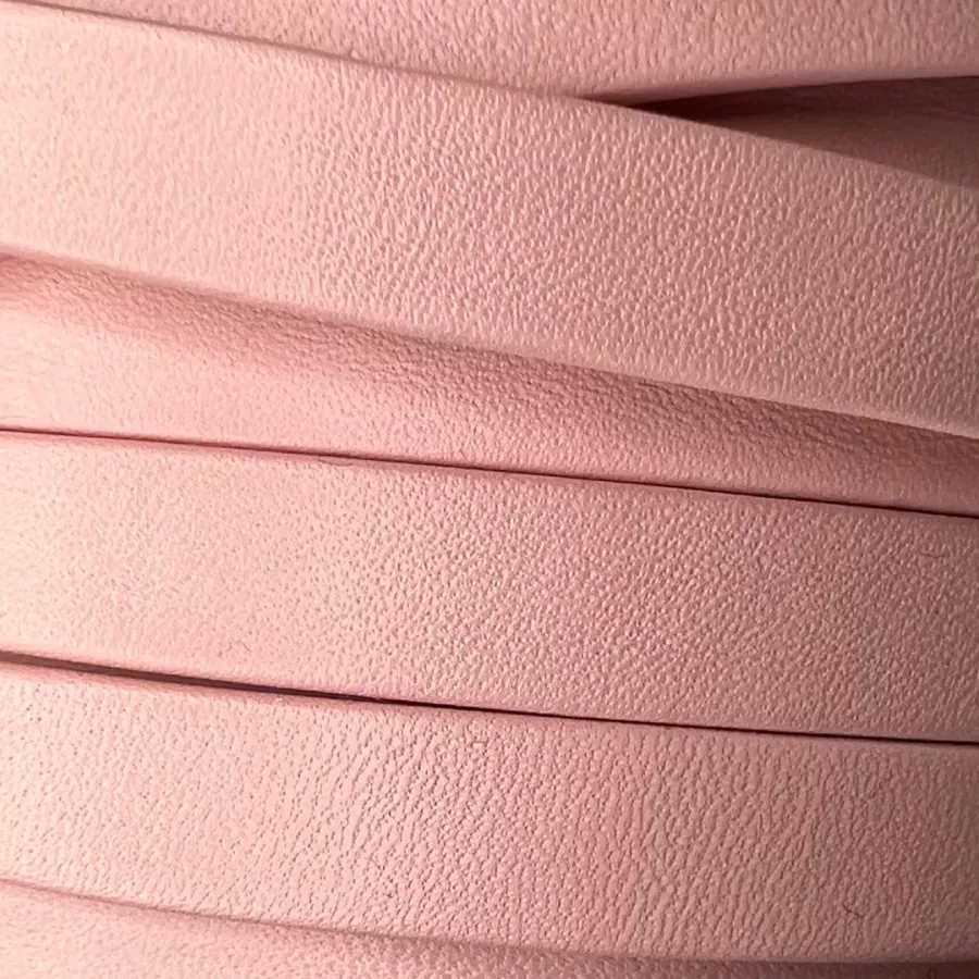 Cuir Chèvre - Plat - 10 mm - Rose Clair