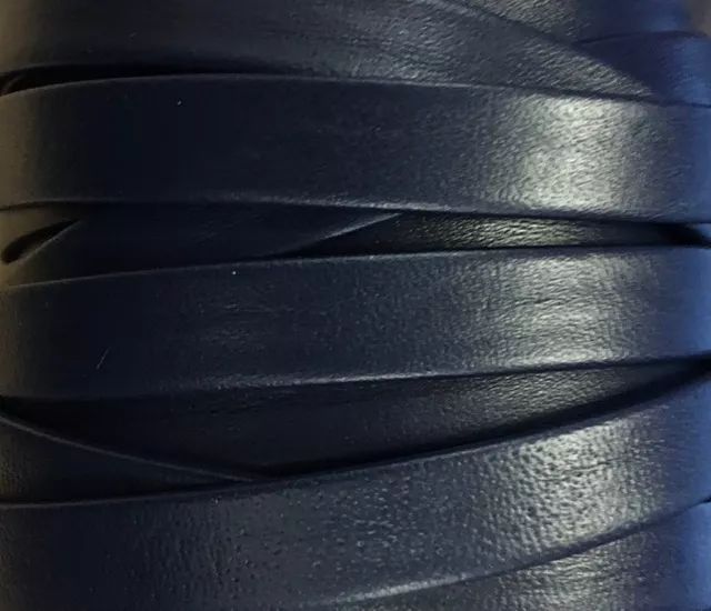 Cuir Chèvre - Plat - 10 mm - Bleu marine