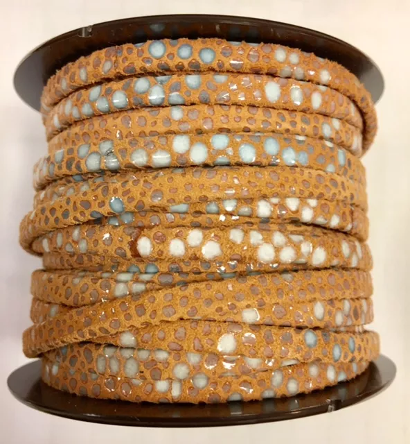 Cuir style galuchat en 5mm - Orange