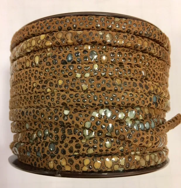 Cuir style galuchat en 5mm - Marron