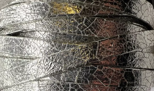 Cuir 10mm doublé Pearly - Argent