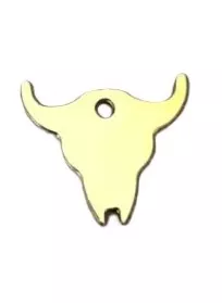 Petit crâne de buffle en laiton plaqué en France - Or