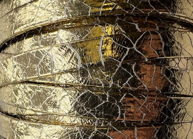 Cuir 10mm doublé Pearly - Or