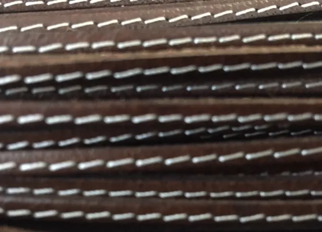 Cuir cousu 3mm - Marron