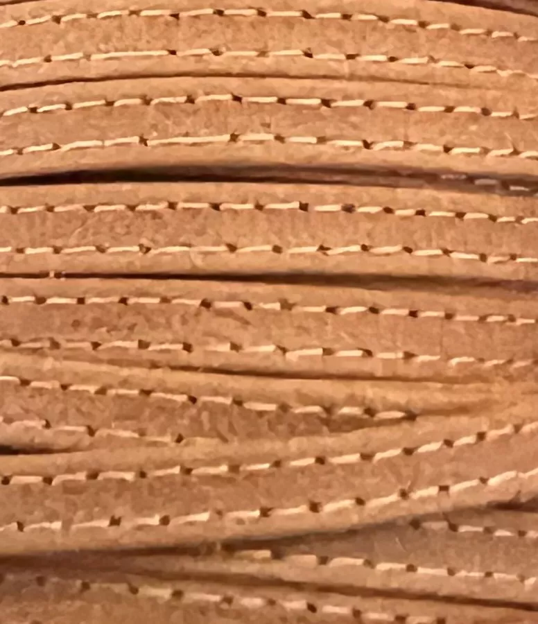 Cuir d'agneau plongé 5 mm double coutures-NOUVELLES COULEURS - Camel