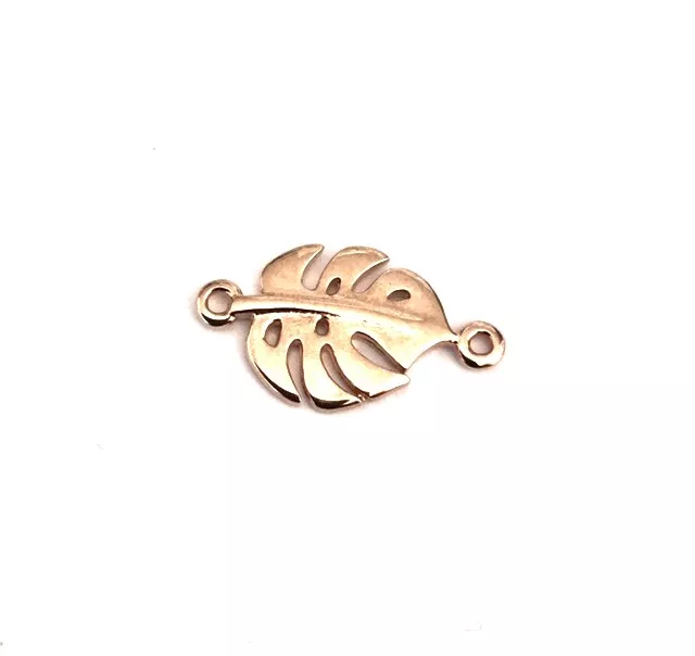 Intercalaire feuille de monstera en argent antique,or ou or rose - or rose