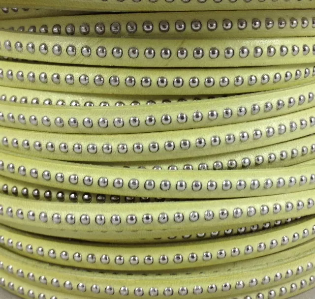 CUIR BILLES 6MM - jaune citron