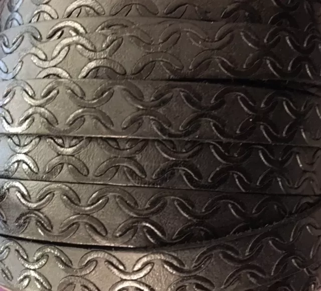 Cuir de veau 10mm  avec motifs - NOIR3