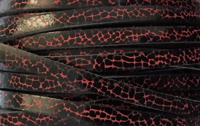 cuir de veau 5 mm craquéle - Bordeaux