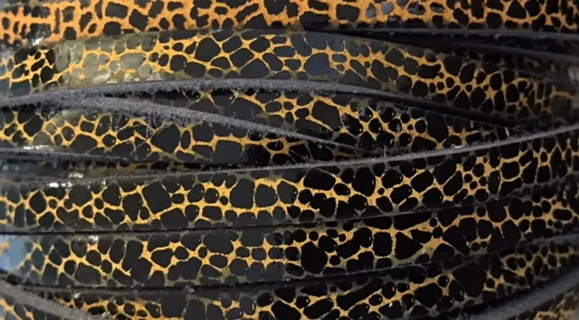 cuir de veau 5 mm craquéle - moutarde