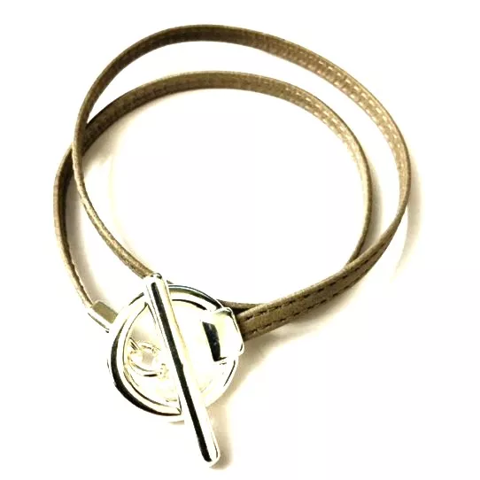 Fermoir T pour cuir 5mm plat argent vif ou antique - Argent