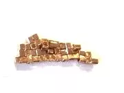 Intercalaire en laiton petit cube en argent -or-or rose - or rose