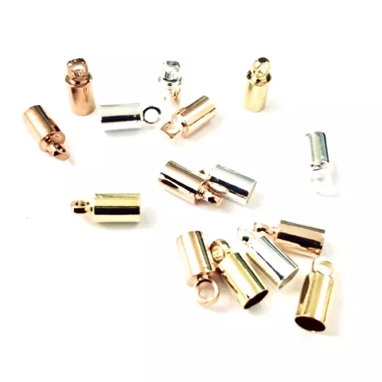 Embout laiton 3.4 mm plaqué en France,3 COULEURS - Argent