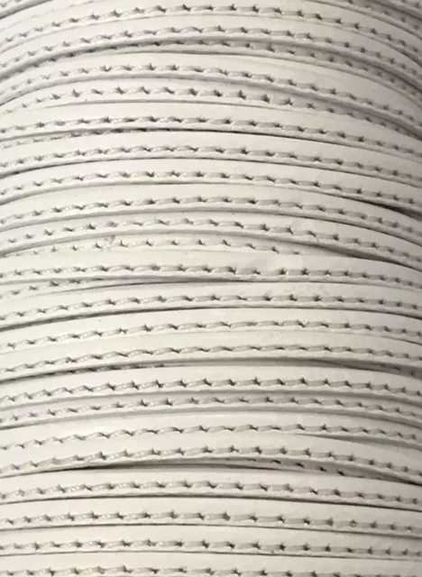 L599 Cuir cousu 1.5mm-43 COULEURS - Blanc