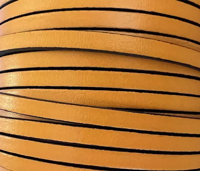 Cuir de veau 5mm-nouvelles couleurs - moutarde