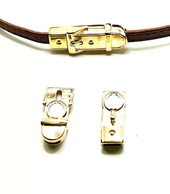 Fermoir aimanté en boucle de ceinture 5mm avec sécurité - Or