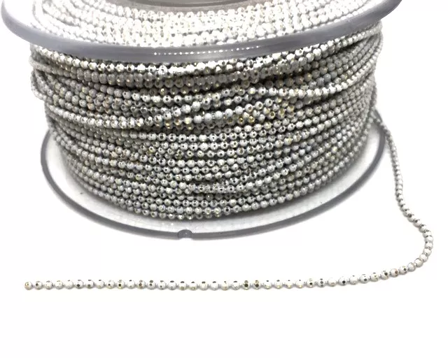 Chaîne boule en laiton colorée 1.50mm - Blanc