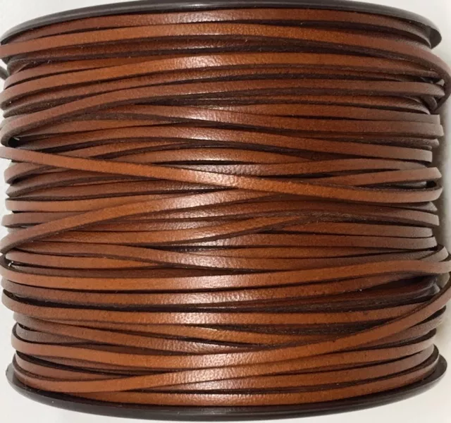 Cuir de veau 2mm plat-nouvelles couleurs - Marron moyen