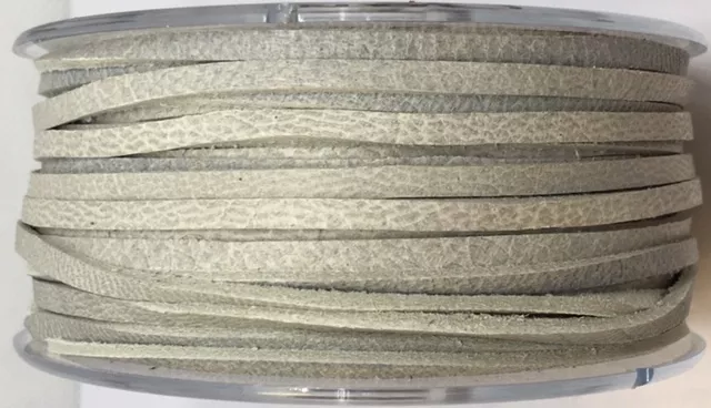 Cuir de Cerf 3mm non doublé, très très souple et très resistant - Gris clair