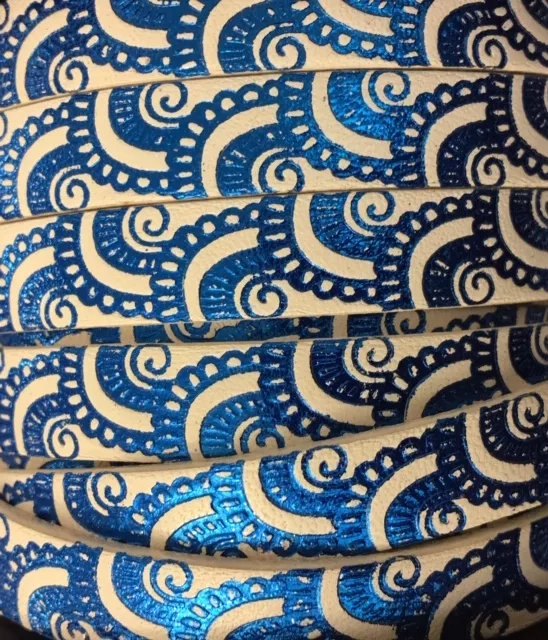 Cuir DE VEAU 10MM BLOMST - Bleu éléctrique